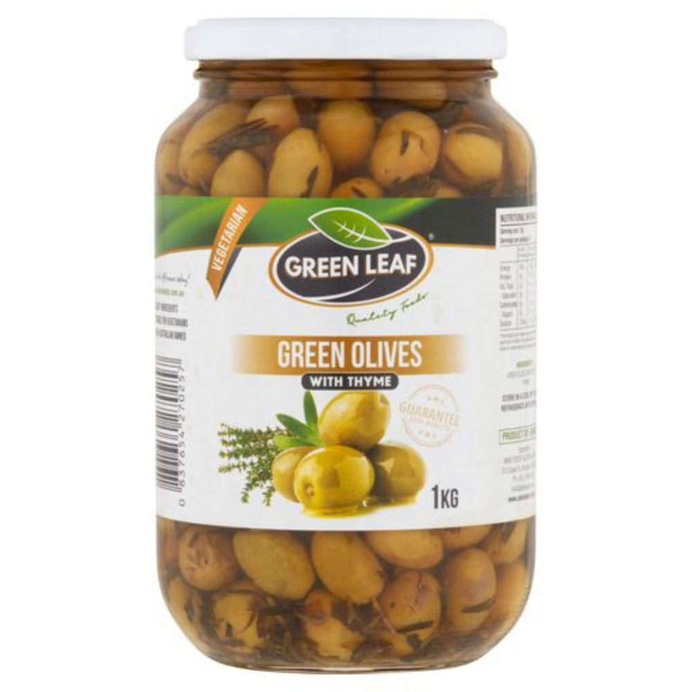 Greenleaf Green Olives With Thyme 1Kg